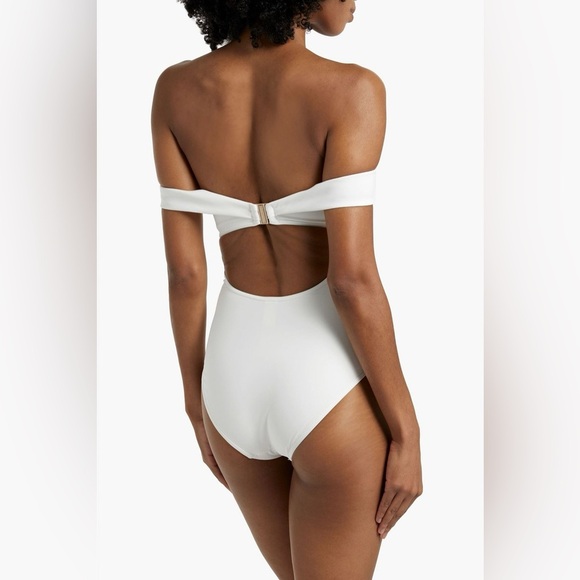 Zimmermann Lexi Ivory Off Shoulder One Piece Size 2 AU / 6 US - Picture 10 of 12